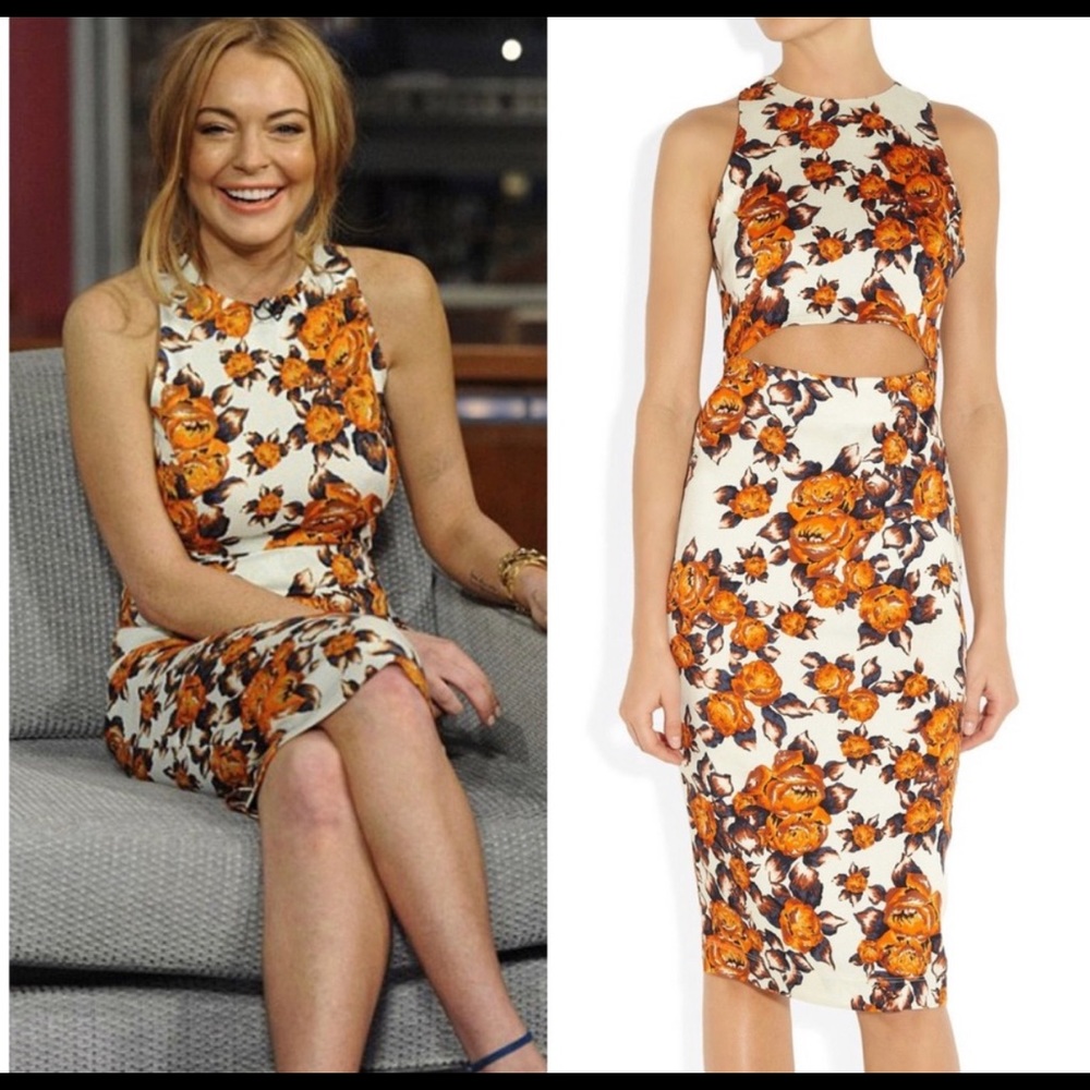 SUNO floral cut dress